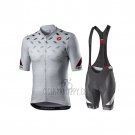 Castelli Cycling Jersey Bib Short 2021 Men Short Sleeve Gray White (5)